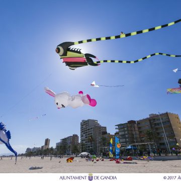 Volada de milotxes a la platja de Gandia