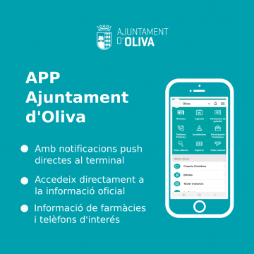 Oliva avança el llançament de l’APP de l’Ajuntament a causa del coronavirus
