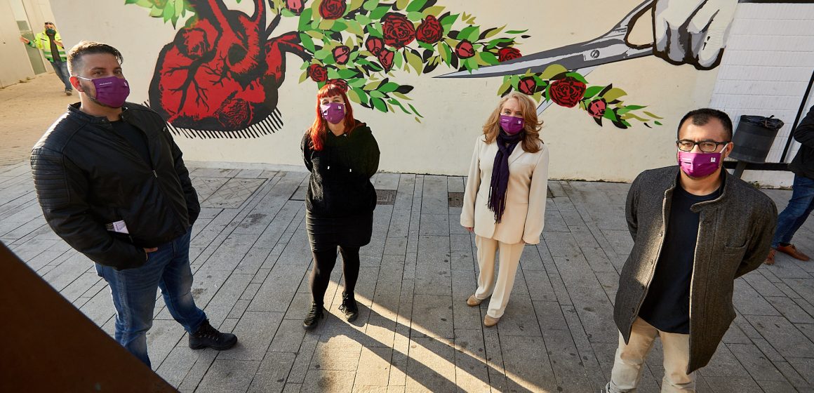 Gandia consciencia contra la violència de gènere amb un nou mural