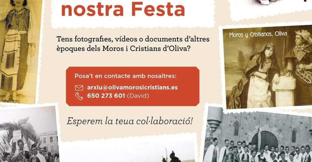 La Federació de Moros i Cristians i l’Ajuntament d’Oliva col·laboren per augmentar l’arxiu fester de la Federació