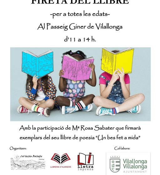 Vilallonga organitza una Fireta del Llibre per a este dissabte