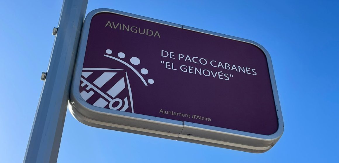 Alzira dedica un carrer al pilotari Paco Cabanes, «El Genovés»