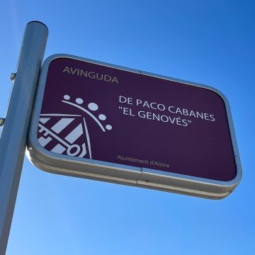 Alzira dedica un carrer al pilotari Paco Cabanes, «El Genovés»