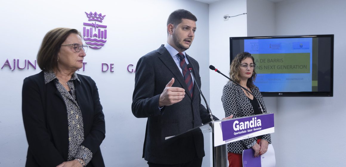 Gandia rep 6,3 milions d’euros del Pla de Recuperació, Transformació i Resiliència 2021-2026