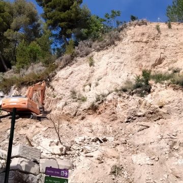 En marxa les obres per a la reparació del vessant de La Beniata en Alcoi