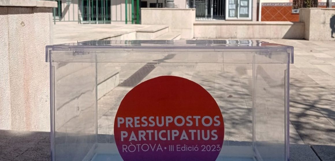 Les propostes guanyadores dels Pressupostos Participatius de Ròtova
