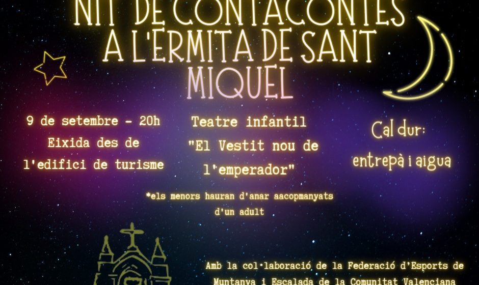 La Font d’En Carròs organitza una nit de contacontes a l’Ermita de Sant Miquel